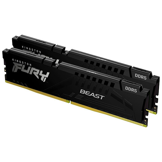 Mémoire Kingston Fury Beast - 2 x 16 Go (32 Go) - DDR5 4800 MHz - CL38