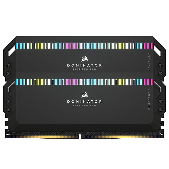 Mémoire Corsair Dominator Platinum RGB Black - 2 x 16 Go (32 Go) - DDR5 5200 MHz - CL38
