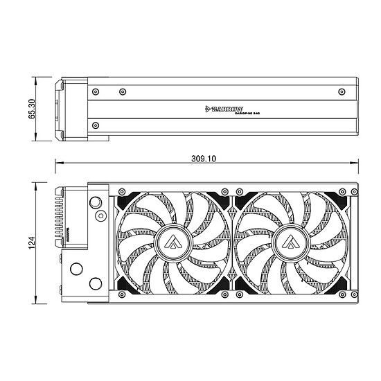 Watercooling Custom Barrow DARIDP-30 240 - Autre vue