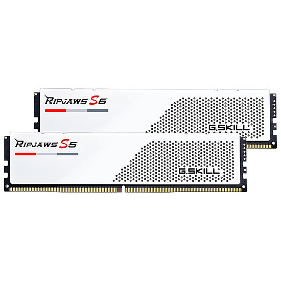Mémoire G.Skill Ripjaws S5 White - 2 x 16 Go (32 Go) - DDR5 5200 MHz - CL40