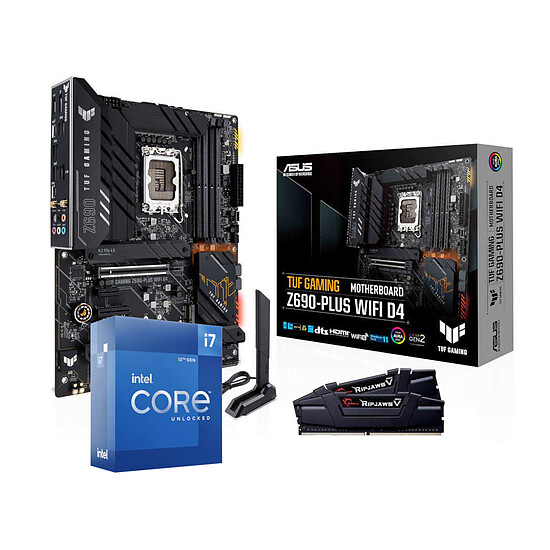 Kit upgrade PC Intel Core i7 12700K - Asus Z690 - RAM 16 Go DDR4