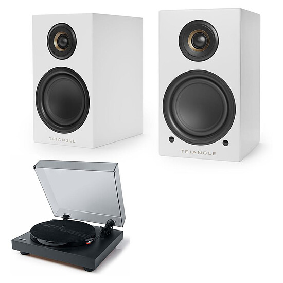 Mini-chaine Muse MT-105 B + Triangle Elara LN01A Blanc mat