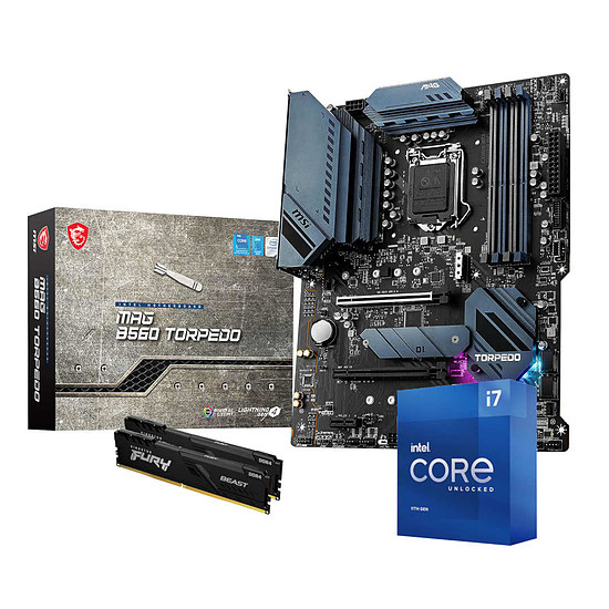 Kit upgrade PC Intel Core i7 11700K - MSI B560 - RAM 16 Go