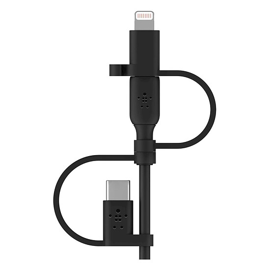 Adaptateur USB Belkin Câble USB-A vers USB-C, Lightning ou Micro-USB - 1m - Autre vue