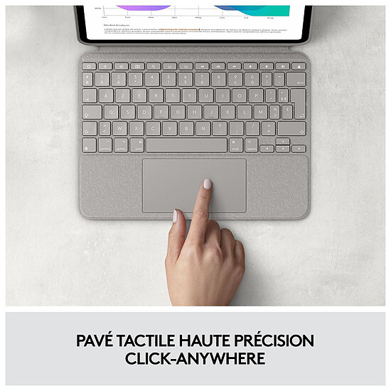 Clavier tablette Logitech Combo Touch (iPad Pro 11") - Sable - Autre vue