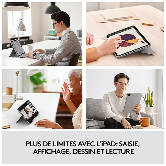 Clavier tablette Logitech Combo Touch (iPad Pro 11") - Sable - Autre vue