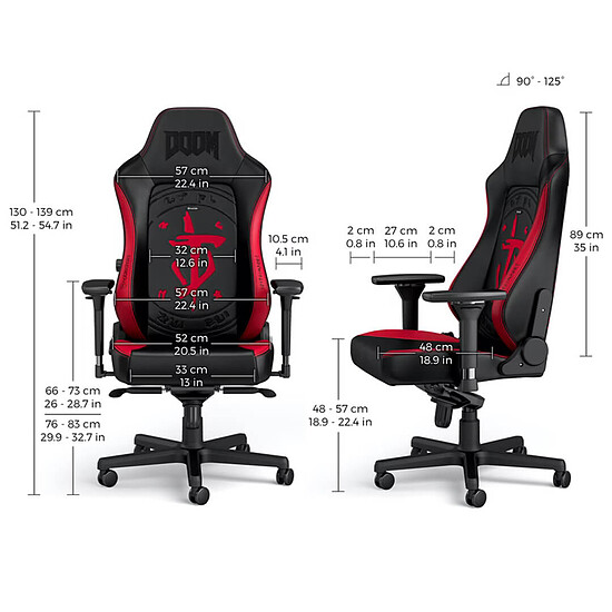 Fauteuil gamer Noblechairs HERO - DOOM Edition - Autre vue