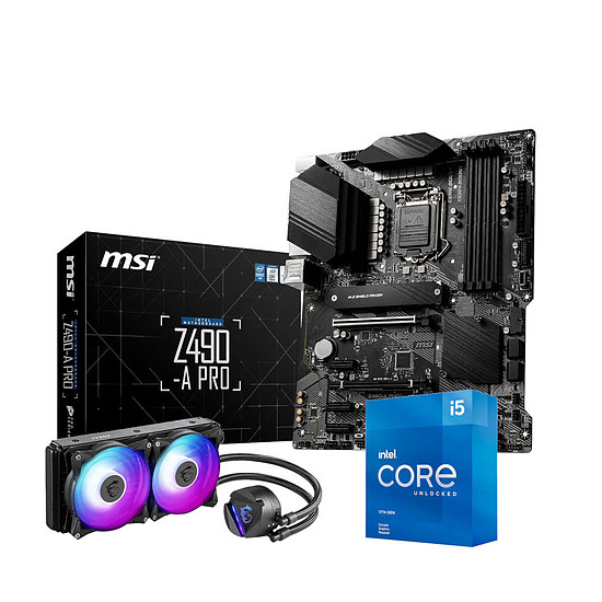 Kit upgrade PC Intel Core i5 11600KF - MSI Z490 - MSI MAG CORELIQUID 240R V2