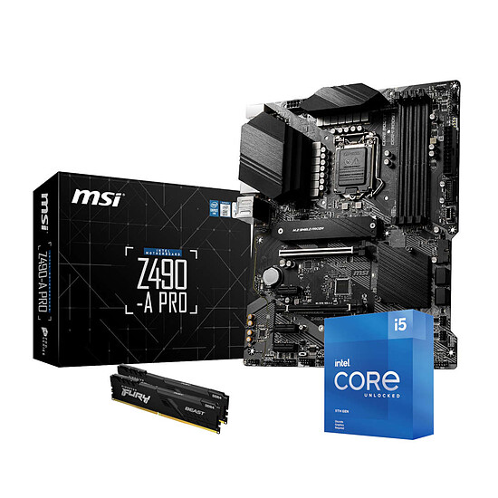 Kit upgrade PC Intel Core i5 11600KF - MSI Z490 - RAM 16 Go 3200 MHz 