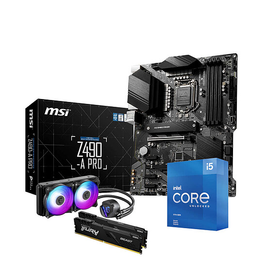 Kit upgrade PC Intel Core i5 11600KF - MSI Z490 - RAM 16 Go - AiO MSI