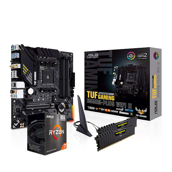 Kit upgrade PC AMD Ryzen 7 5700G - Asus B550 - RAM 16 Go 4000 MHz