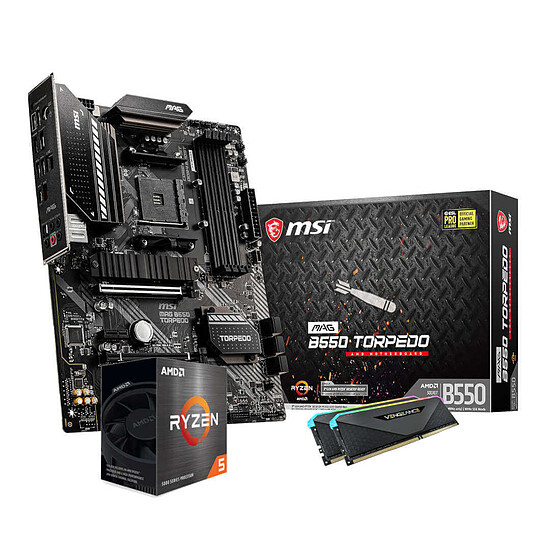 Kit upgrade PC AMD Ryzen 5 5600X - MSI B550 - RAM 16Go 3600MHz