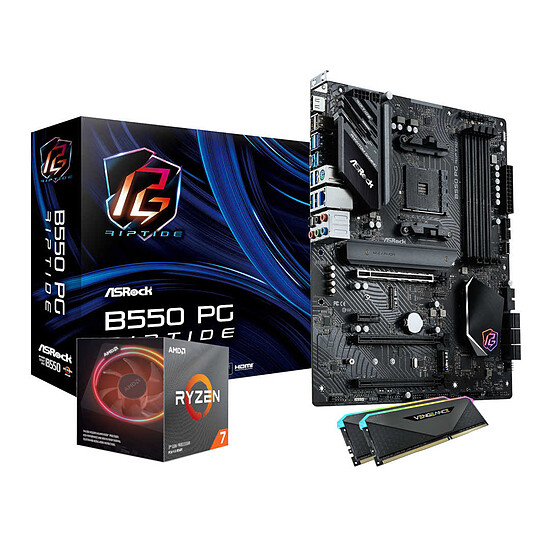 Kit upgrade PC AMD Ryzen 7 3800X - ASRock B550 - RAM 16 Go