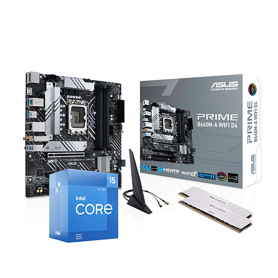 Kit upgrade PC Intel Core i5 12400F - Asus B660 - RAM 16 Go DDR4
