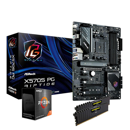 Kit upgrade PC AMD Ryzen 7 5800X - ASRock X570 - RAM 16 Go 4000 MHz