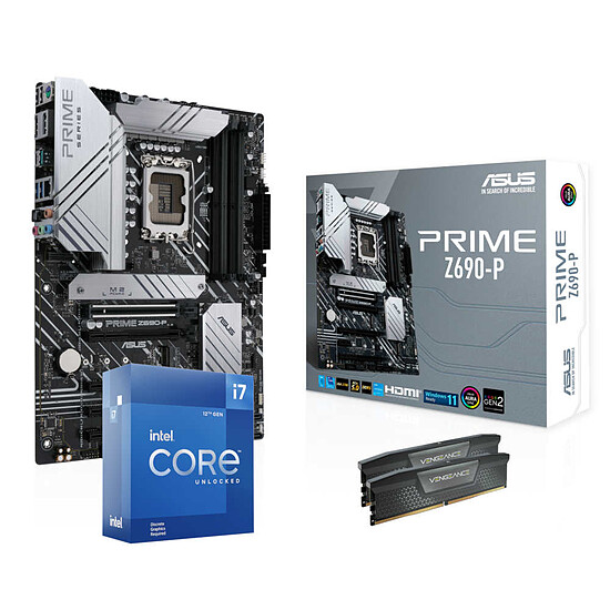 Kit upgrade PC Intel Core i7 12700KF - Asus Z690 - RAM 32 Go DDR5