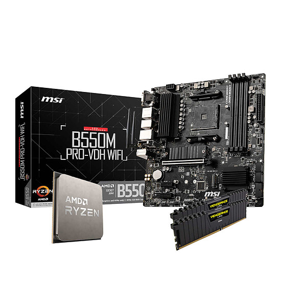 Kit upgrade PC AMD Ryzen 5 4650G - MSI B550 - RAM 16 Go 3200 MHz