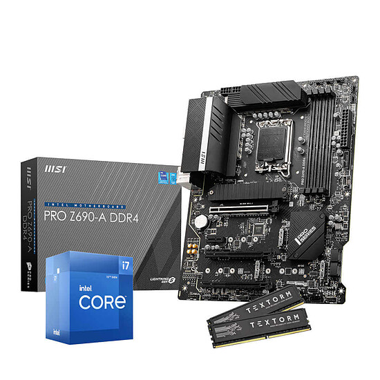 Kit upgrade PC Intel Core i7 12700 - MSI Z690 D4 - RAM 32 Go DDR4
