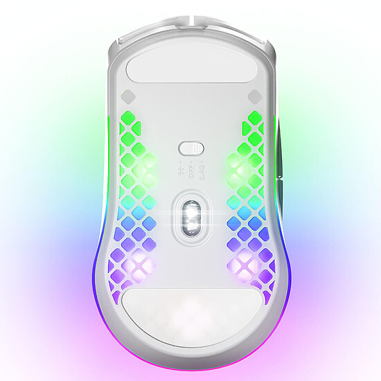 Souris PC SteelSeries Aerox 3 Wireless 2022 - Snow - Autre vue