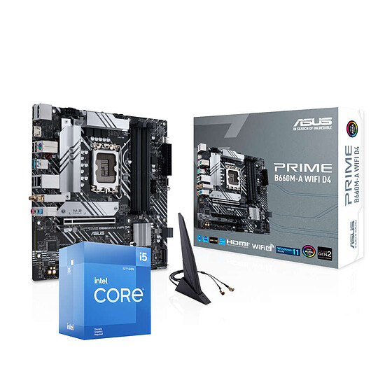 Kit upgrade PC Intel Core i5 12400F - Asus B660M-A D4 WIFI