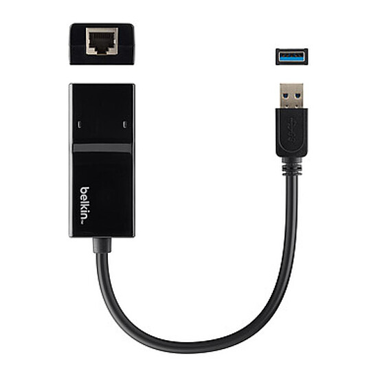 Carte réseau Belkin Adaptateur USB 3.0 vers Gigabit Ethernet - Autre vue