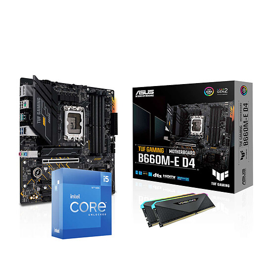 Kit upgrade PC Intel Core i5 12600K - Asus B660M - RAM 16 Go DDR4