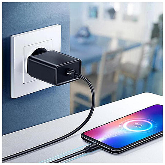 Câble USB Akashi Câble Eco USB-C vers USB-C Noir - 1 m - Autre vue