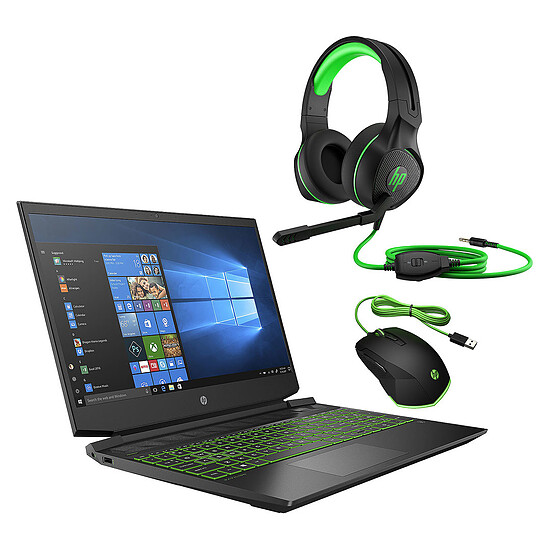 PC portable HP Pavilion Gaming 15-ec2062nf + casque HP Pavilion Gaming 400 + souris HP Pavilion Gaming 200