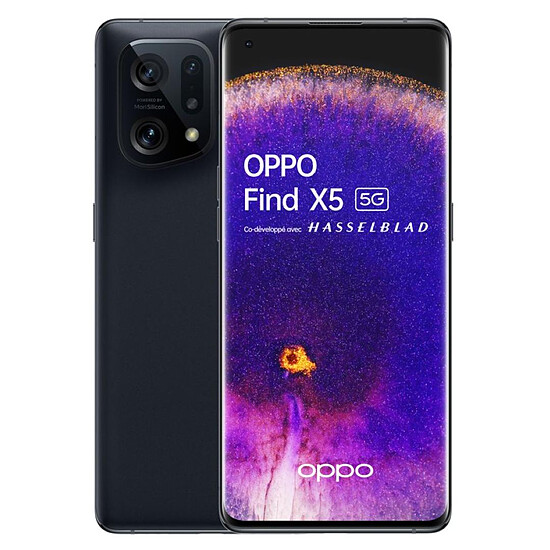 Smartphone et téléphone mobile Oppo Find X5 5G Noir - 256 Go - 8 Go