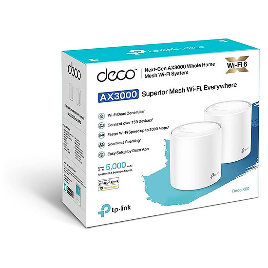 Point d'accès Wi-Fi TP-Link DECO X60 - Pack de 2 - Autre vue