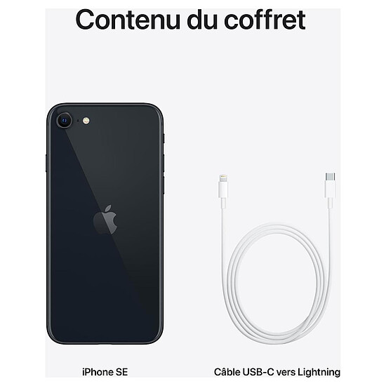 Smartphone reconditionné Apple iPhone SE 5G (Minuit) - 128 Go · Reconditionné - Autre vue