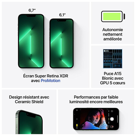 Smartphone reconditionné Apple iPhone 13 Pro Max (Vert) - 1 To · Reconditionné - Autre vue