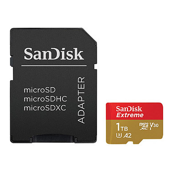 Carte mémoire SanDisk Extreme microSDXC UHS-I U3 1 To + Adaptateur SD