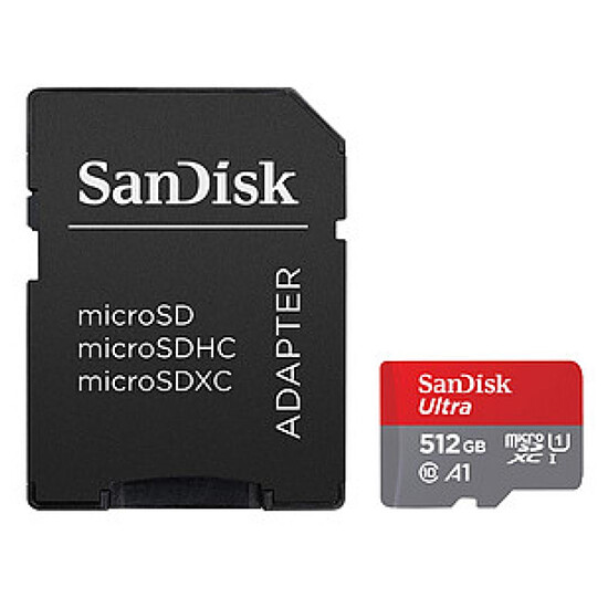 Carte mémoire SanDisk Ultra microSD UHS-I U1 512 Go + Adaptateur SD