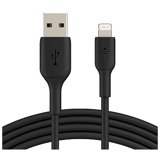 Câble USB Belkin Câble USB-A vers Lightning MFI (noir) - 3 m