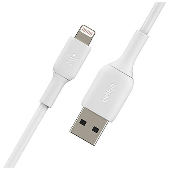 Adaptateur USB Belkin Câble USB-A vers Lightning MFI (blanc) - 15 cm - Autre vue