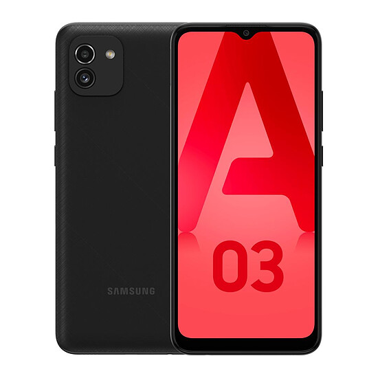 Smartphone et téléphone mobile Samsung Galaxy A03 (Noir) - 64 Go - 4 Go