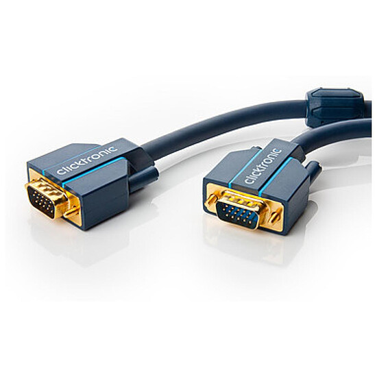 Câble VGA Clicktronic Câble VGA Full HD mâle / mâle - 10 m