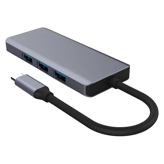 Adaptateurs et câbles Akashi Hub USB Type-C 7-en-1 - Autre vue