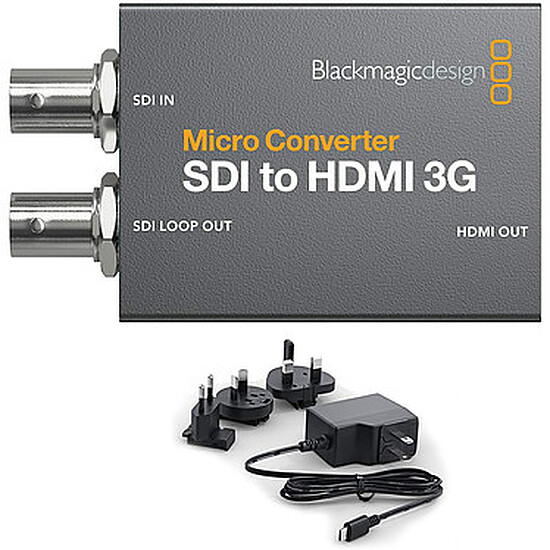 Câble HDMI Blackmagic Design Micro Converter SDI to HDMI 3G wPSU