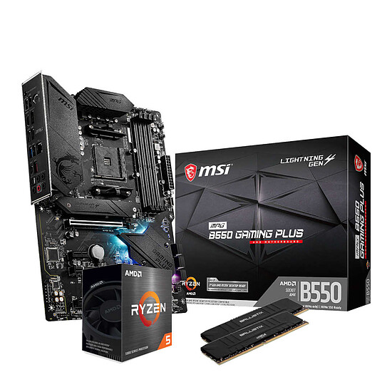 Kit upgrade PC AMD Ryzen 5 5600 - MSI B550 - RAM 16Go 3200MHz