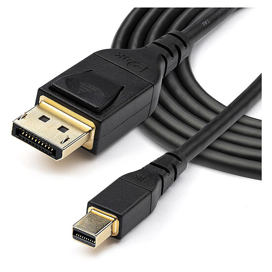 Câble DisplayPort StarTech.com Câble Mini DisplayPort mâle / DisplayPort 1.4 mâle 8K 60Hz ou 4K 120Hz - 1 m - Autre vue