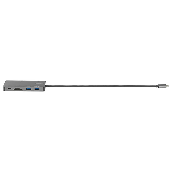 Hub USB StarTech.com Adaptateur multiport USB-C vers HDMI 4K 30 Hz ou VGA, Hub 3 ports USB 3.0, RJ45, SD/microSD et Power Delivery 100W - Autre vue
