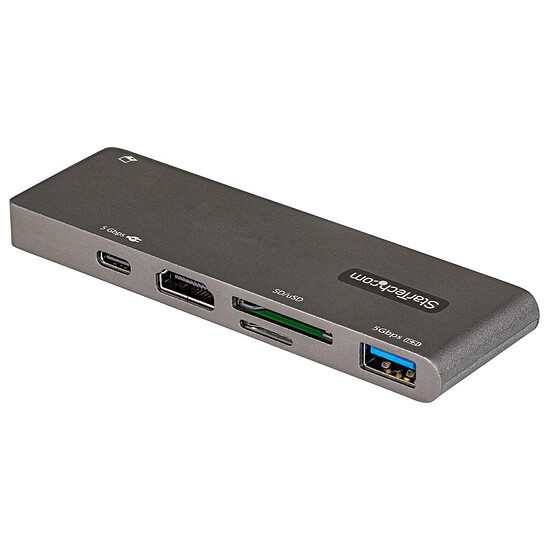Câble USB StarTech.com Adaptateur multiport USB-C vers HDMI 4K 30 Hz, Hub USB 2 ports, SD/microSD et Power Delivery 100W