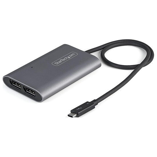 Câble DisplayPort StarTech.com Adaptateur Thunderbolt 3 vers Dual DisplayPort DP 1.4
