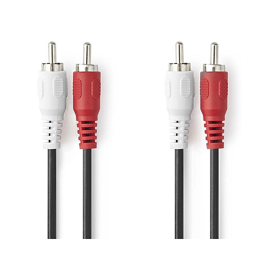 Câble RCA Nedis Câble Audio Stéréo 2x RCA Mâles - 2x RCA Mâles - 2 m - Autre vue
