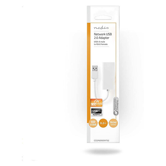 Carte réseau Nedis Adaptateur réseau USB-A / RJ45 - Autre vue