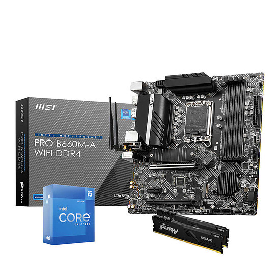 Kit upgrade PC Intel Core i5 12600K - MSI B660M - RAM 16 Go DDR4