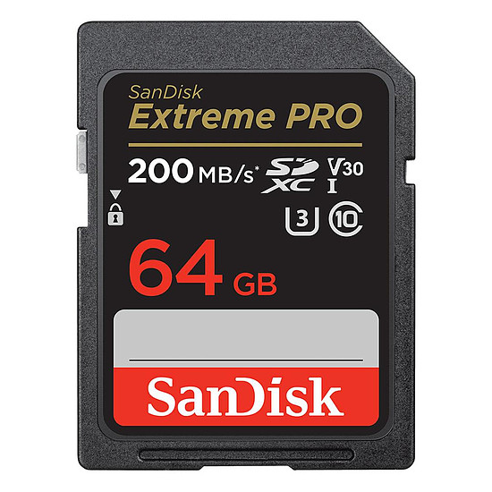 Carte mémoire SanDisk Extreme Pro SDHC UHS-I  64 Go    (SDSDXXU-064G-GN4IN)
