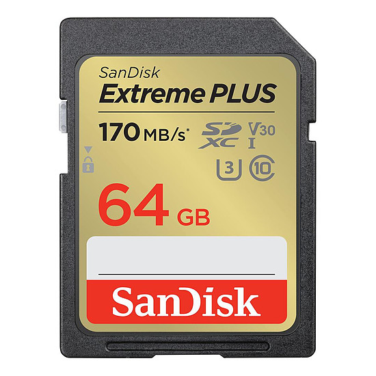 Carte mémoire SanDisk Extreme PLUS SDXC UHS-I   64 Go